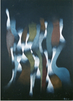 Contrasti,  Anno 2003, Olio su cartoncino intelaiato,  cm. 100x70