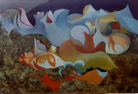 Natura Biologica, Anno 1985, Olio su tela, cm. 120x80
