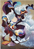 Natura giocattolo,   Anno 2004,  Olio su cartoncino,  cm. 100x70