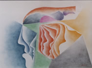 Profili, Anno 1998, Pastello, cm. 50x70