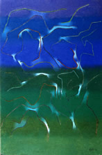 Segnali, Anno 1994, Olio su tela, cm. 97x62