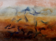 Senza titolo, Anno 1998, Tecnica mista su cartone, cm. 100x70