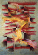 Senza titolo, Anno 2001,  Olio su cartoncino,  cm. 100x70