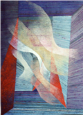 Soffio di evasione, Anno 2009, Olio su cartoncino, cm. 80x60