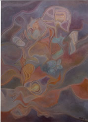 Lo schiudersi delle cose, Anno 1998, Olio su tela, cm. 144x106